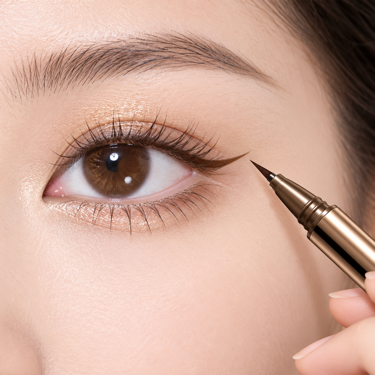 Brown Liquid Eyeliner Pen – 0.1mm Ultra-Fine Precision Tip